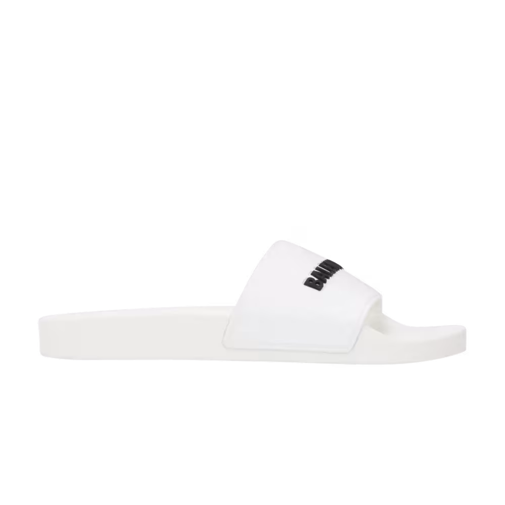 Balenciaga Women's Pool Slides White Black