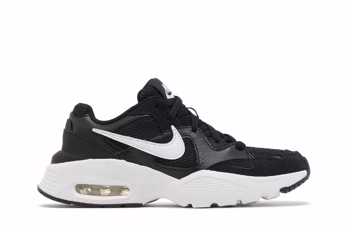 Nike Women's Air Max Fusion Black White, view 2