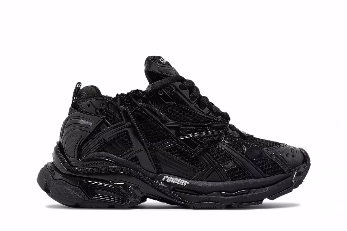 Balenciaga Women's Runner Sneaker Black, view 2