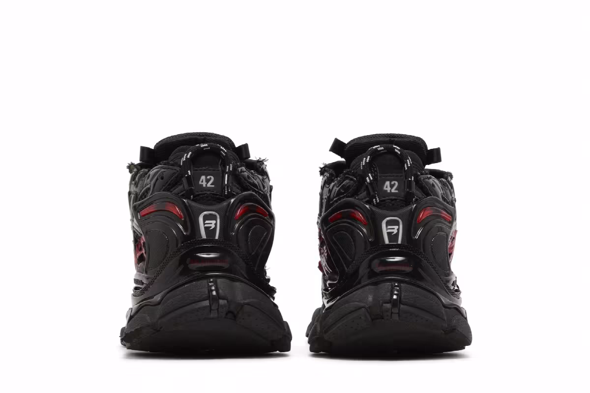 Balenciaga Runner Sneaker Graffiti - Black Red, view 7