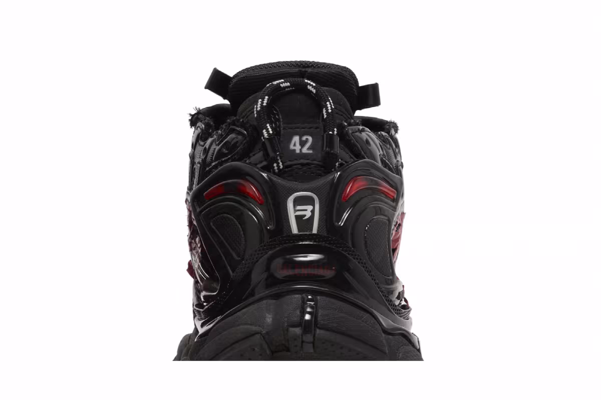 Balenciaga Runner Sneaker Graffiti - Black Red, view 8