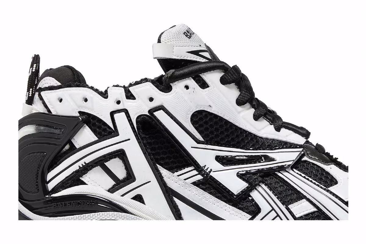 Balenciaga Runner Sneaker Black White, view 3