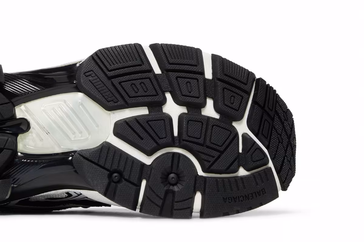 Balenciaga Runner Sneaker Black White, view 6