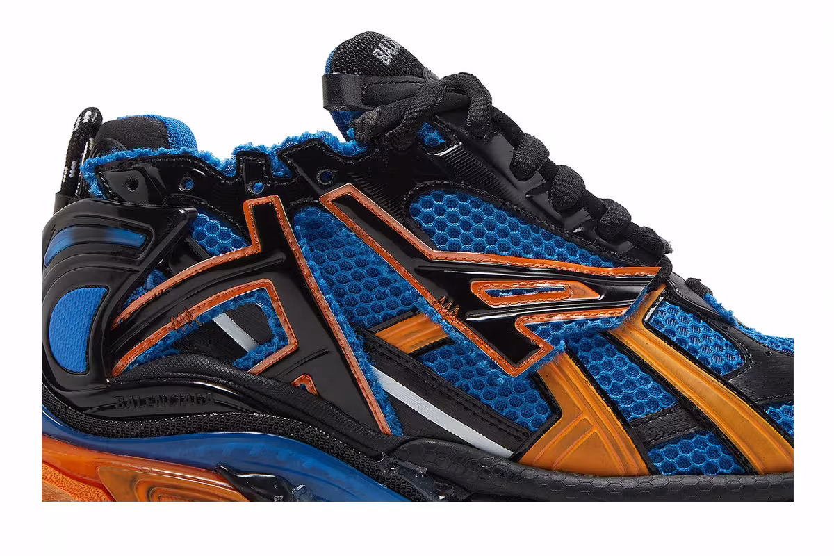 Balenciaga Runner Sneaker Blue Orange, view 3