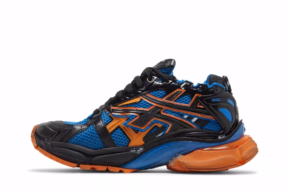 Balenciaga Runner Sneaker Blue Orange, view 4