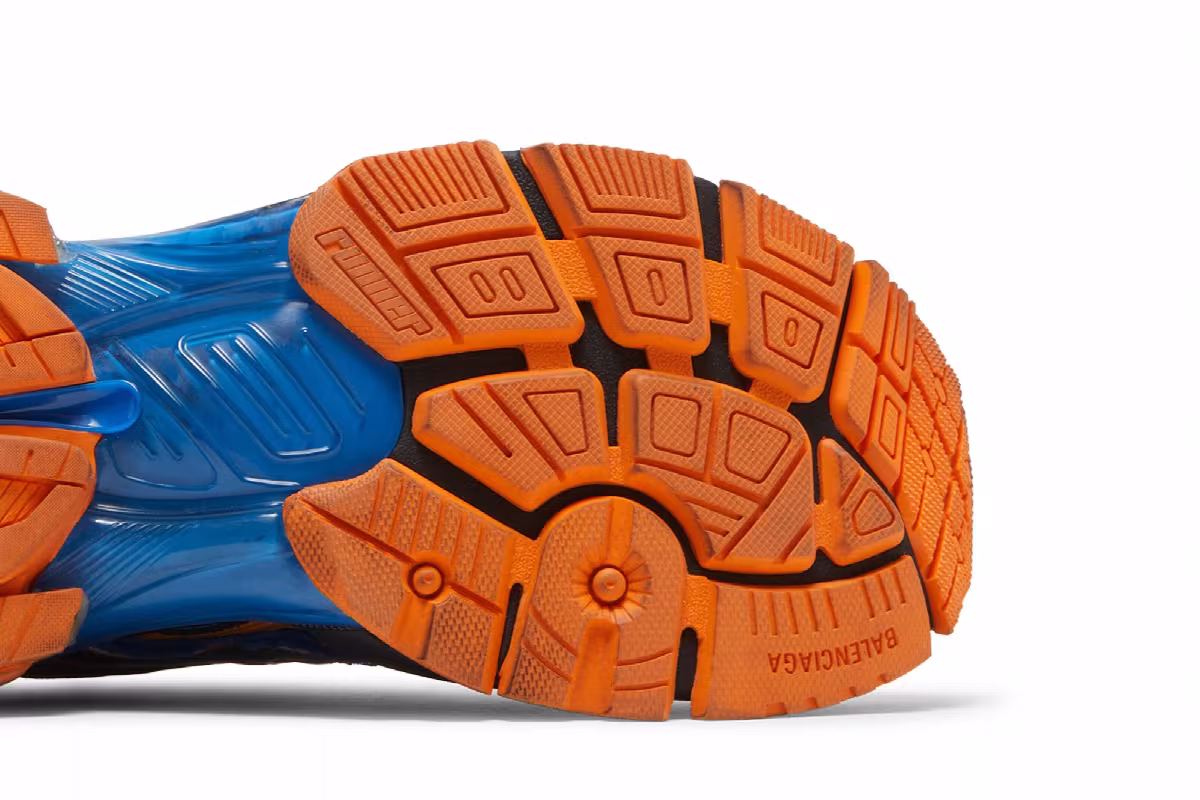 Balenciaga Runner Sneaker Blue Orange, view 6