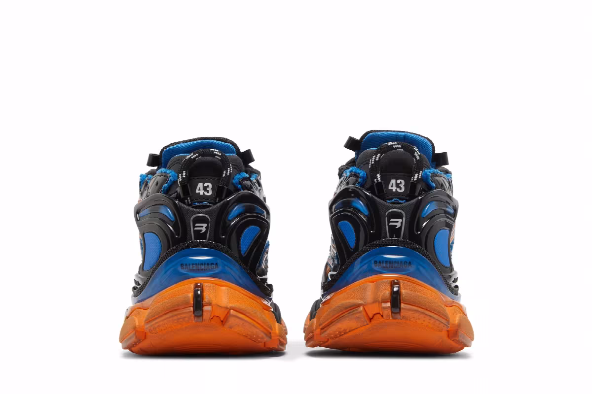 Balenciaga Runner Sneaker Blue Orange, view 7