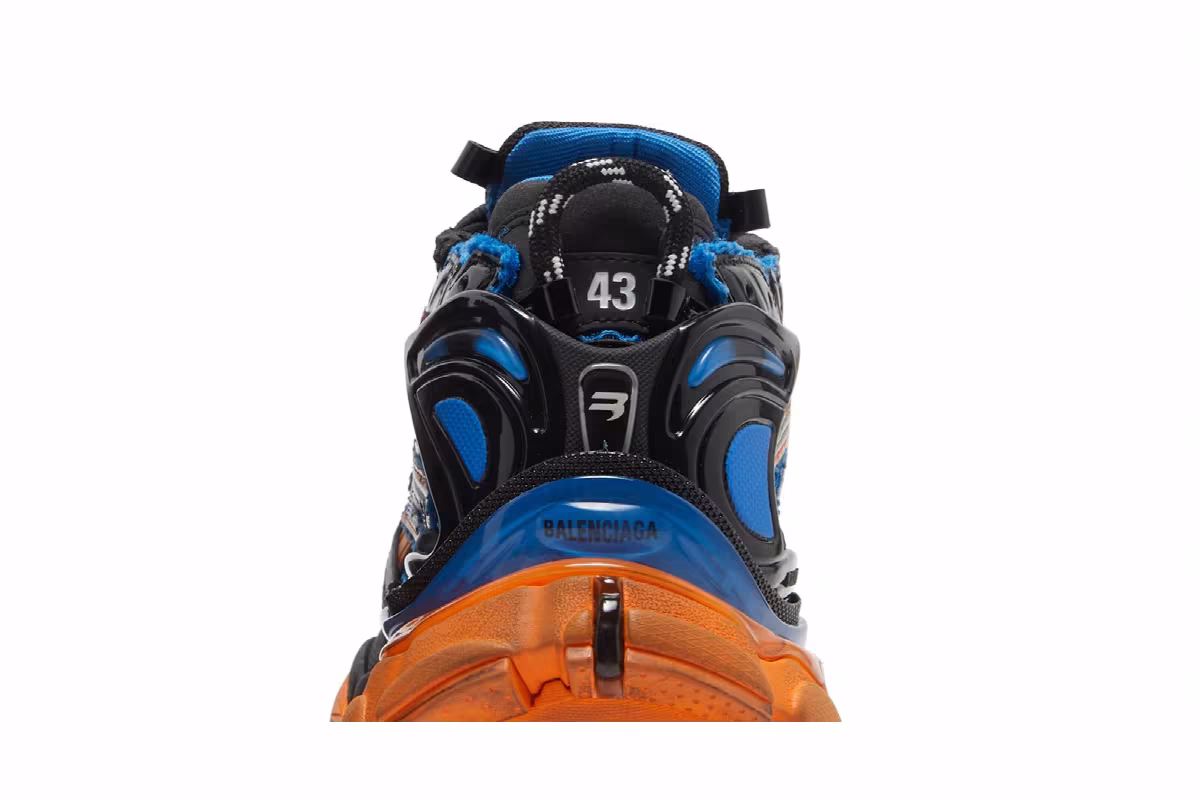 Balenciaga Runner Sneaker Blue Orange, view 8