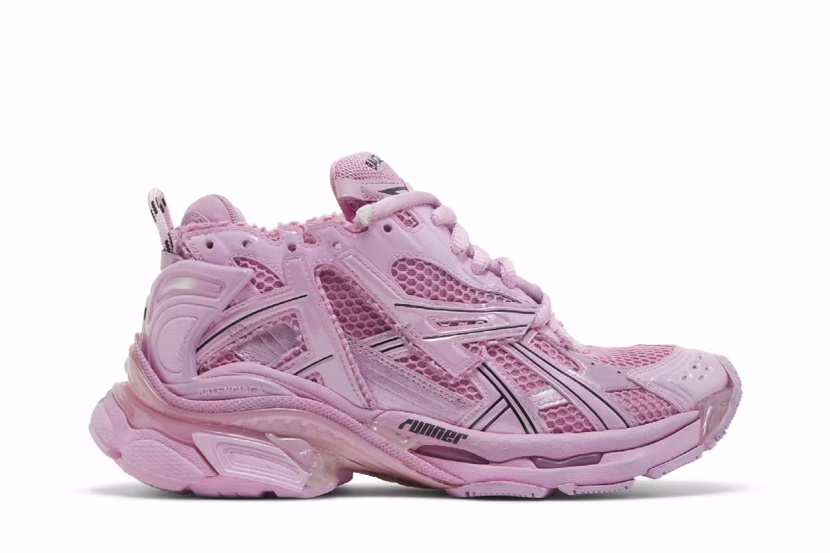Balenciaga Women's Runner Sneaker Pink, view 2