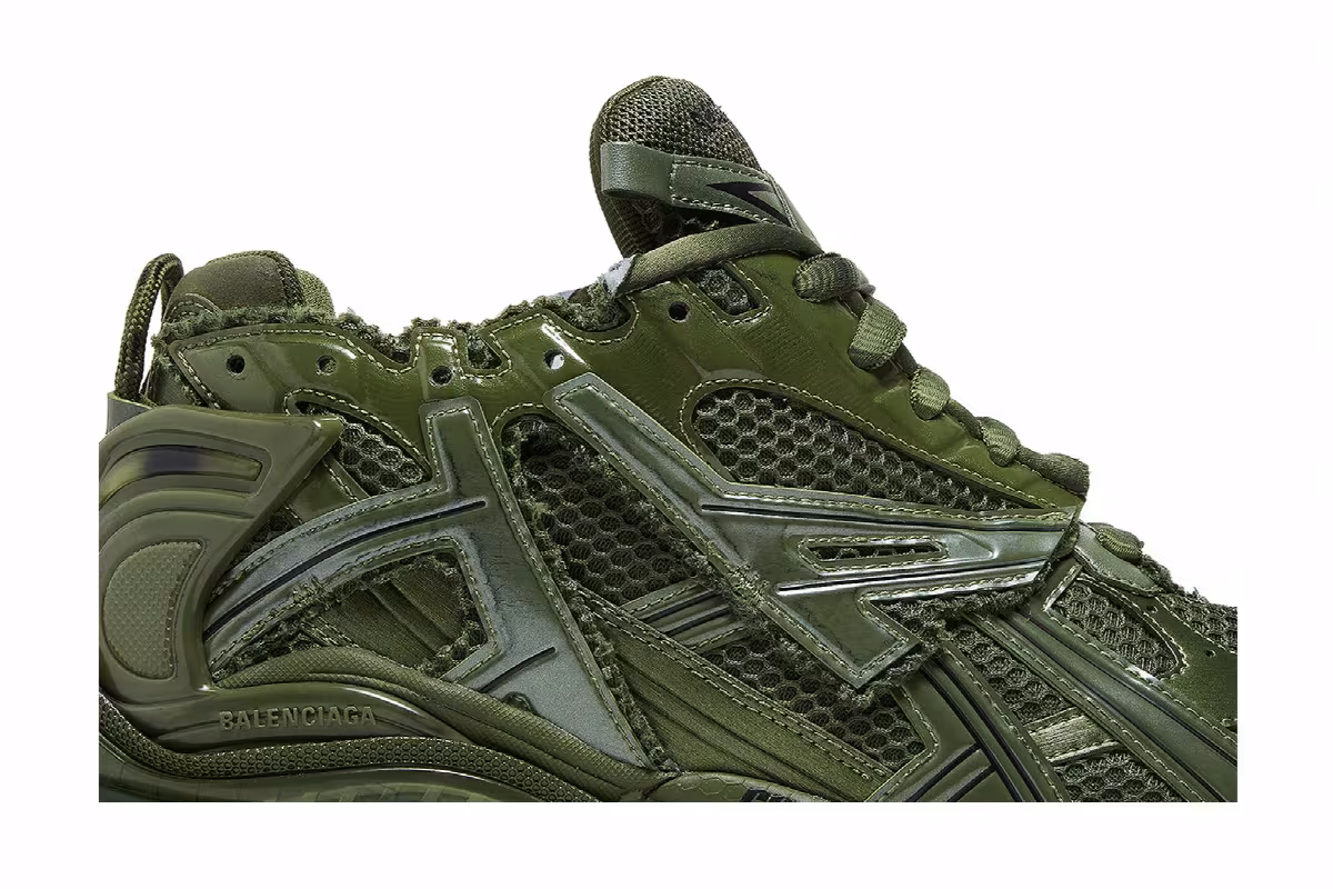 Balenciaga Runner Sneaker Dark Green, view 3