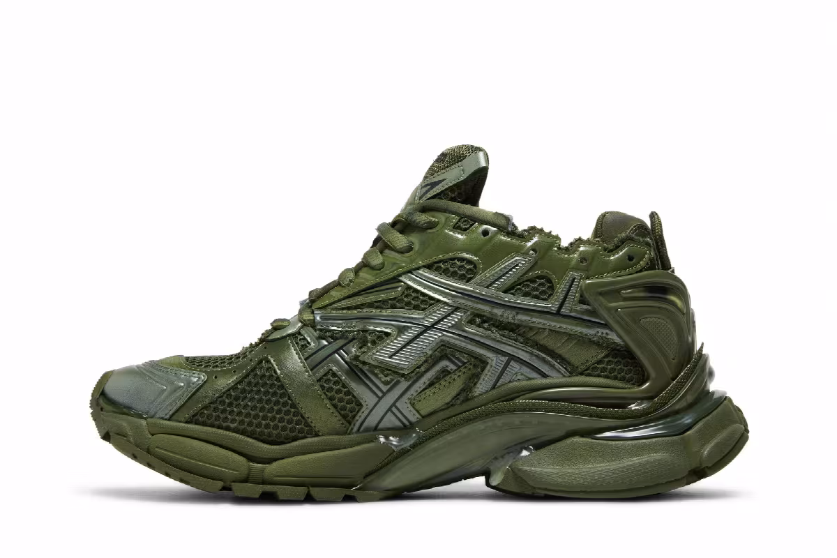 Balenciaga Runner Sneaker Dark Green, view 4