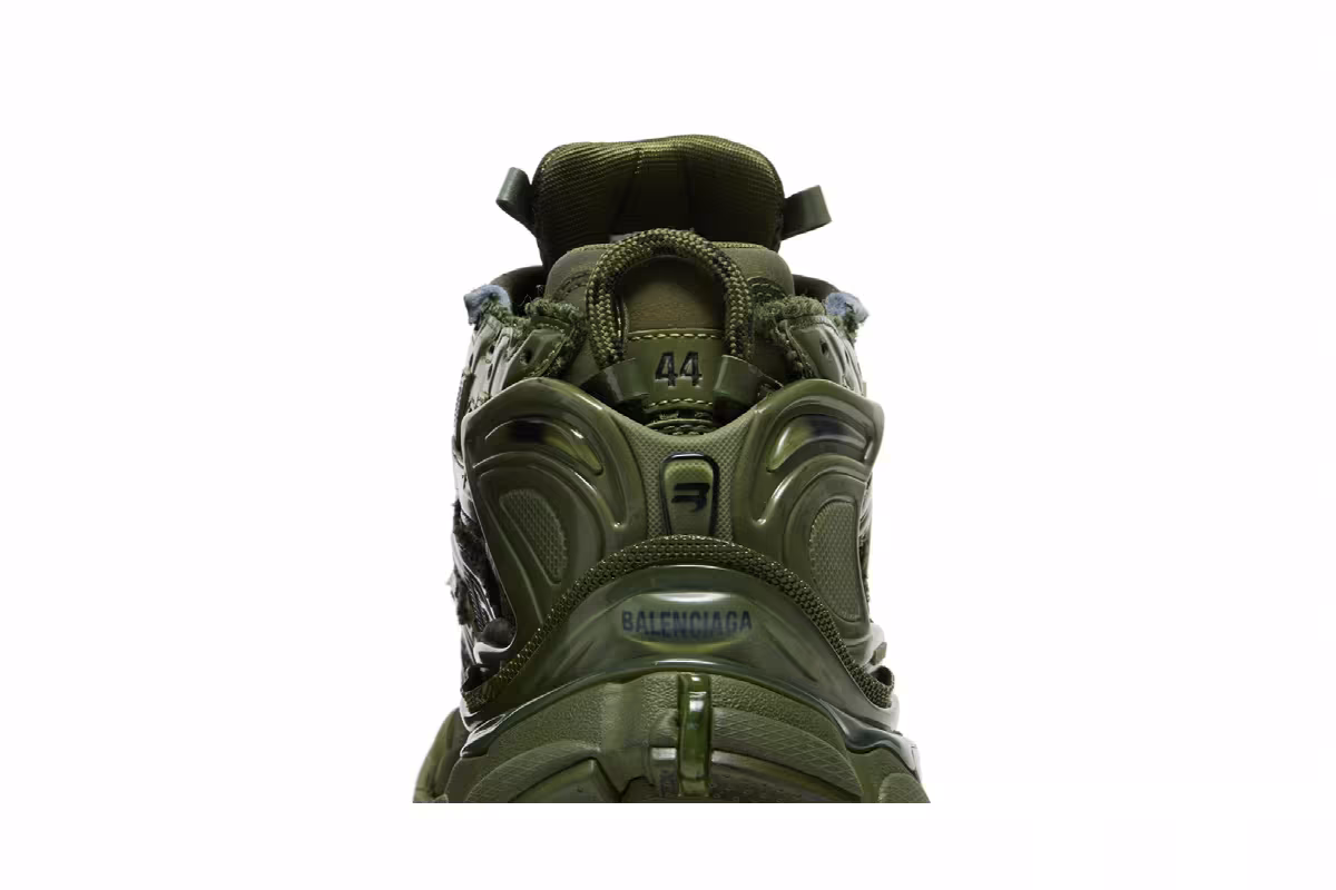 Balenciaga Runner Sneaker Dark Green, view 8