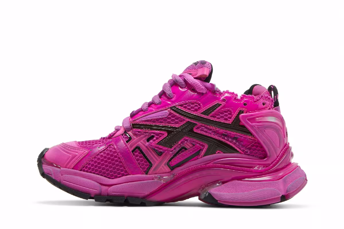 Balenciaga Women's Runner Sneaker Dark Pink, view 4