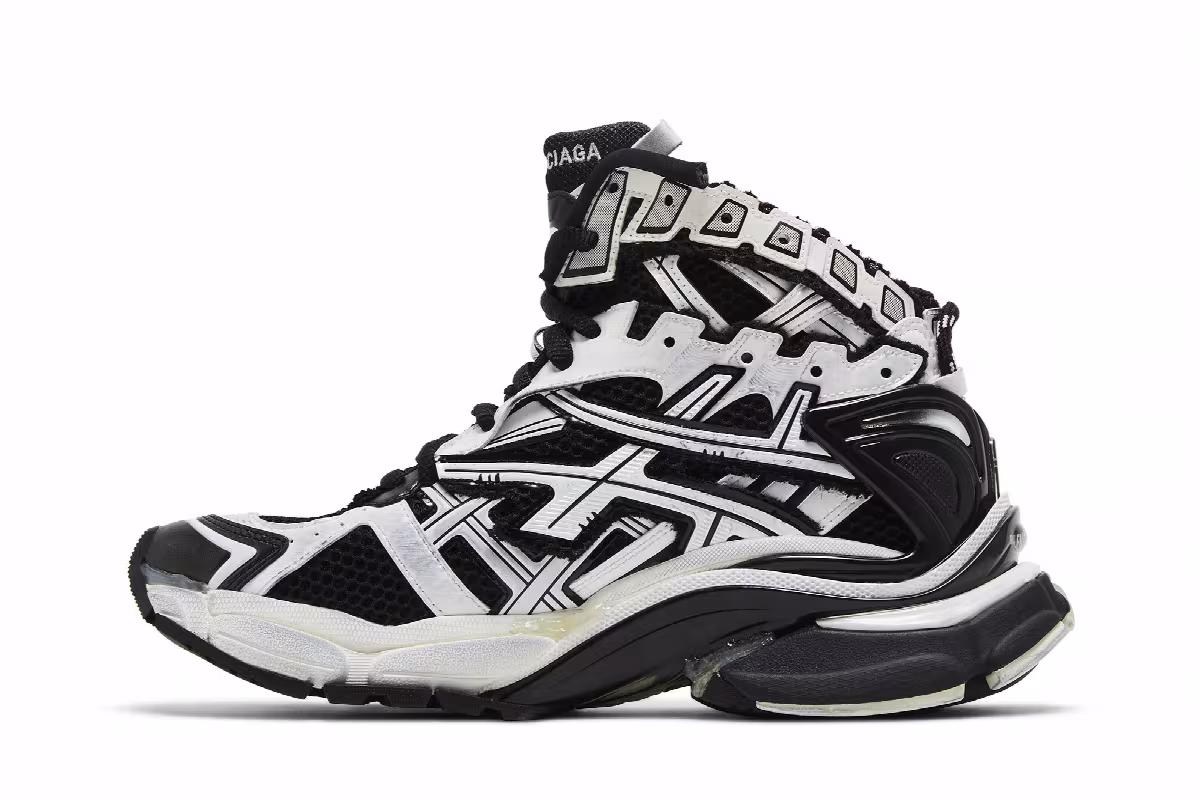 Balenciaga Runner High White Black, view 4