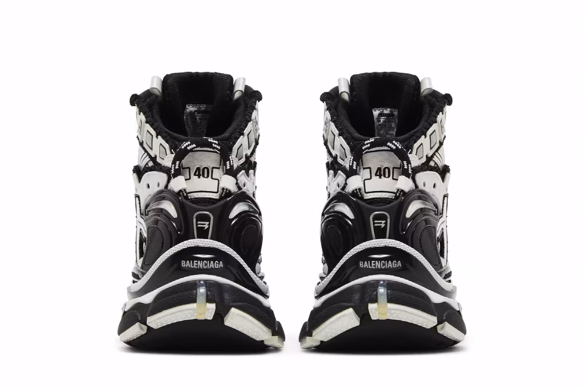 Balenciaga Runner High White Black, view 7