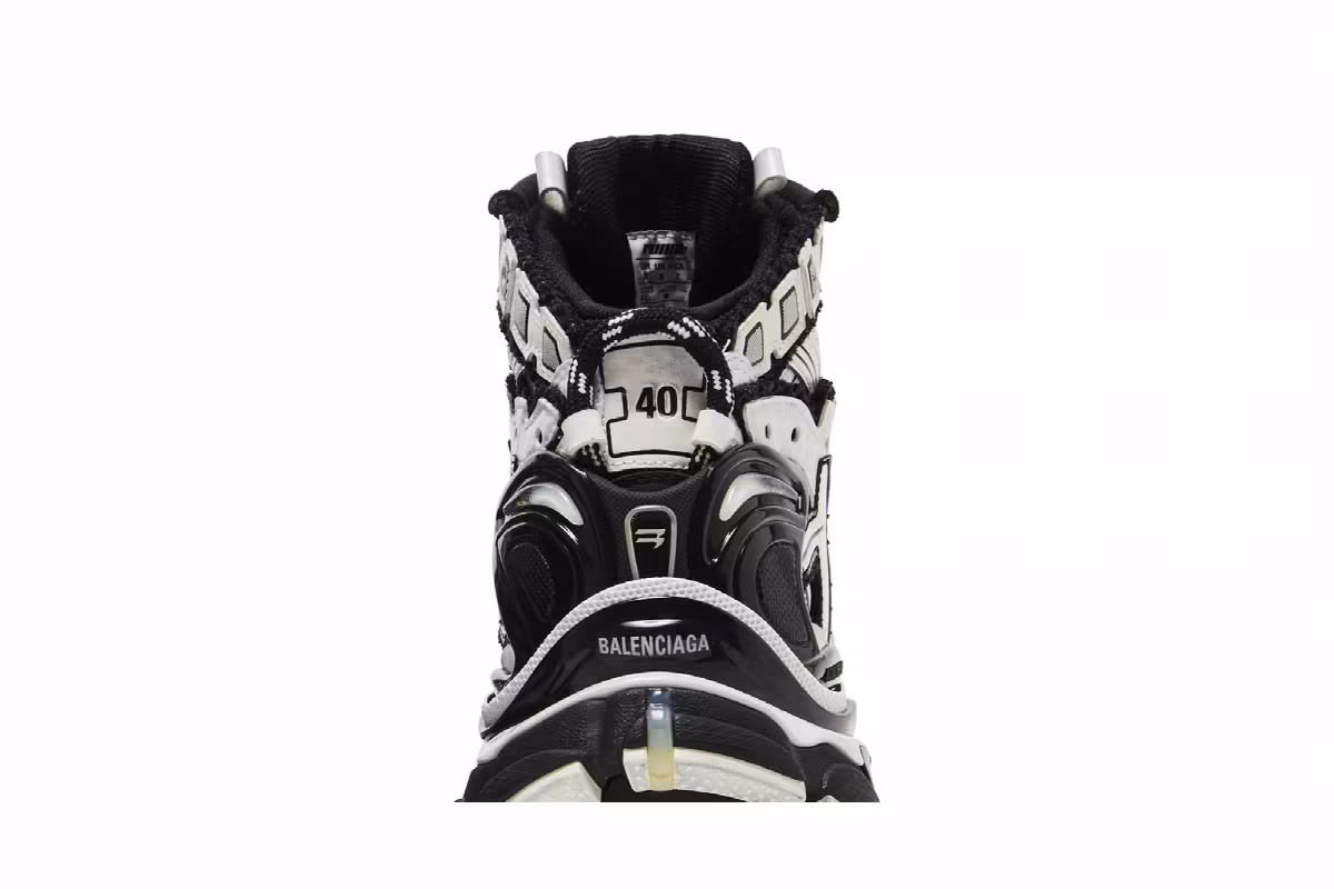 Balenciaga Runner High White Black, view 8