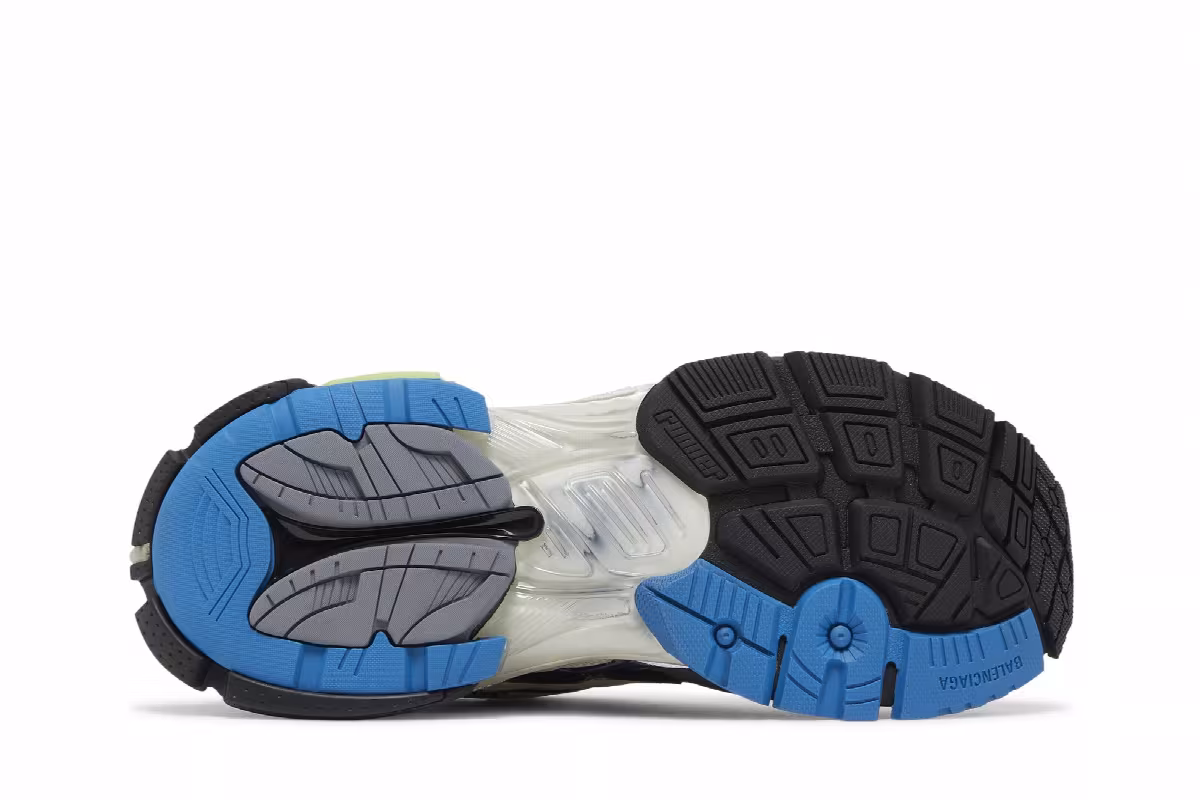 Balenciaga Runner Sneaker Grey Blue Green, view 5