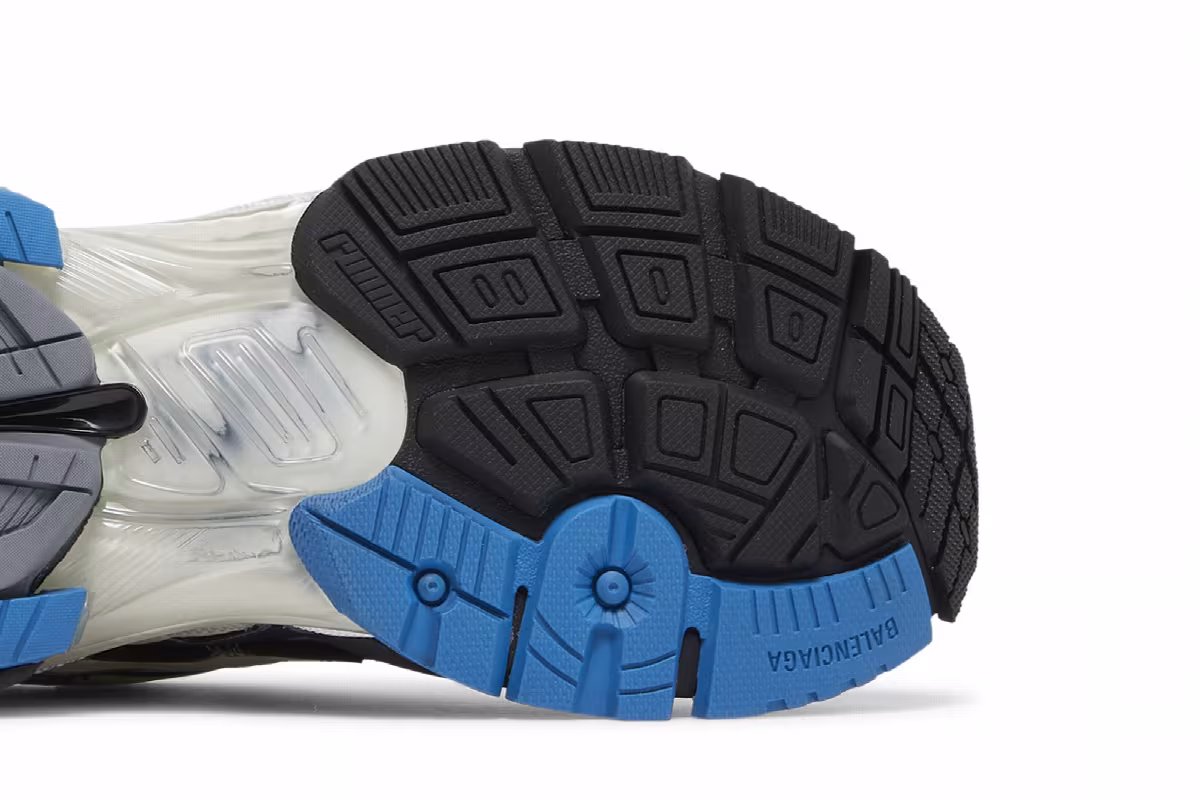Balenciaga Runner Sneaker Grey Blue Green, view 6