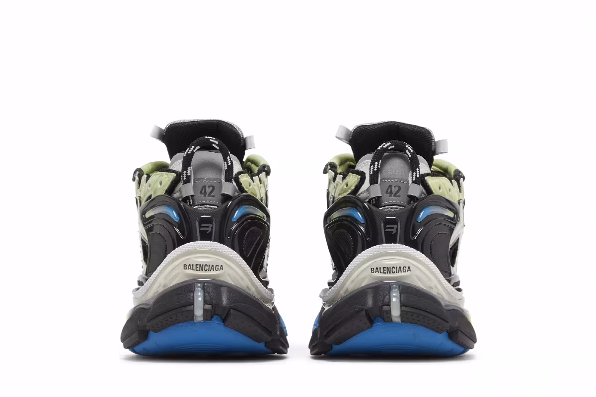 Balenciaga Runner Sneaker Grey Blue Green, view 7