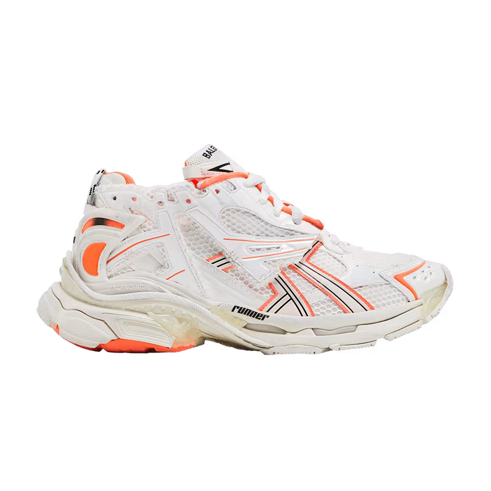 Balenciaga Runner Sneaker Eggshell Neon Orange