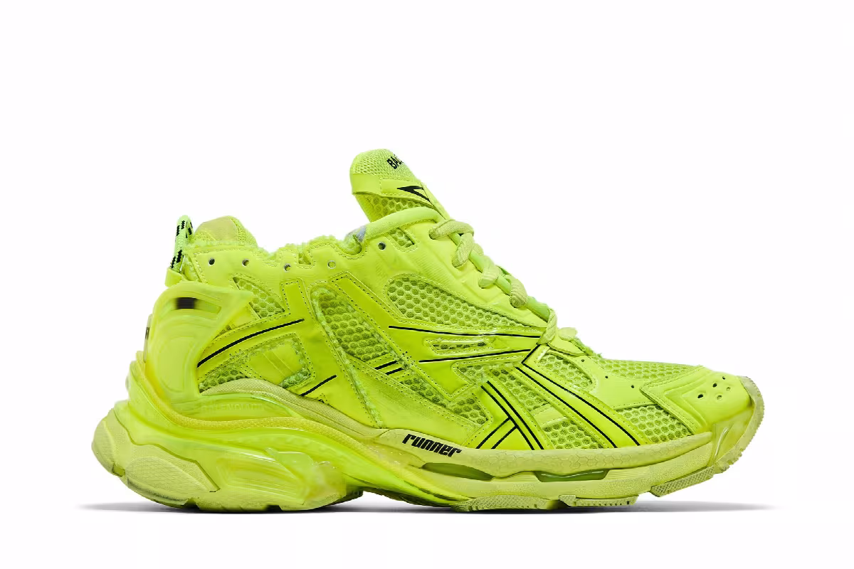 Balenciaga Runner Sneaker Fluo Yellow, view 2