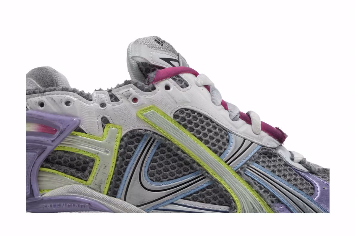 Balenciaga Women's Runner Sneaker Grey Light Purple, view 3