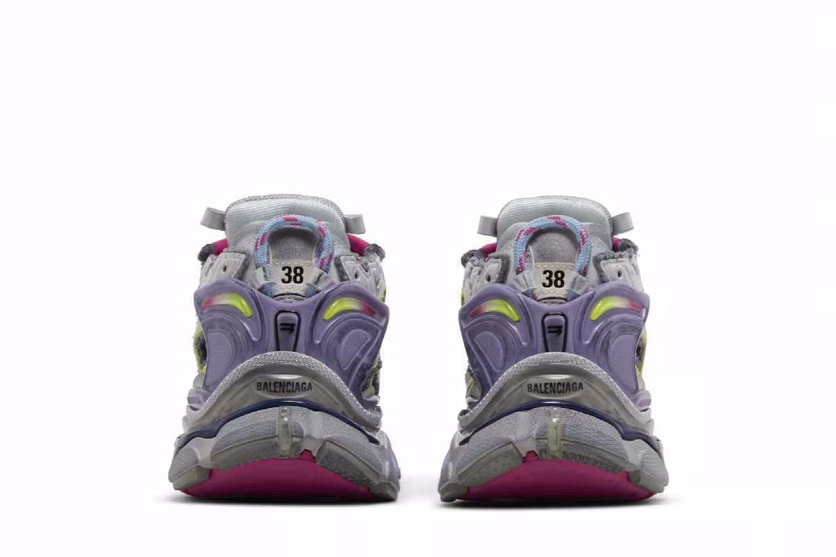 Balenciaga Women's Runner Sneaker Grey Light Purple, view 7