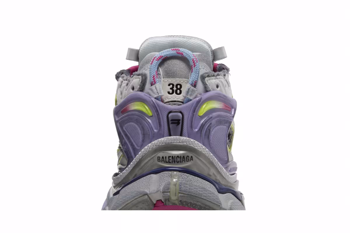 Balenciaga Women's Runner Sneaker Grey Light Purple, view 8