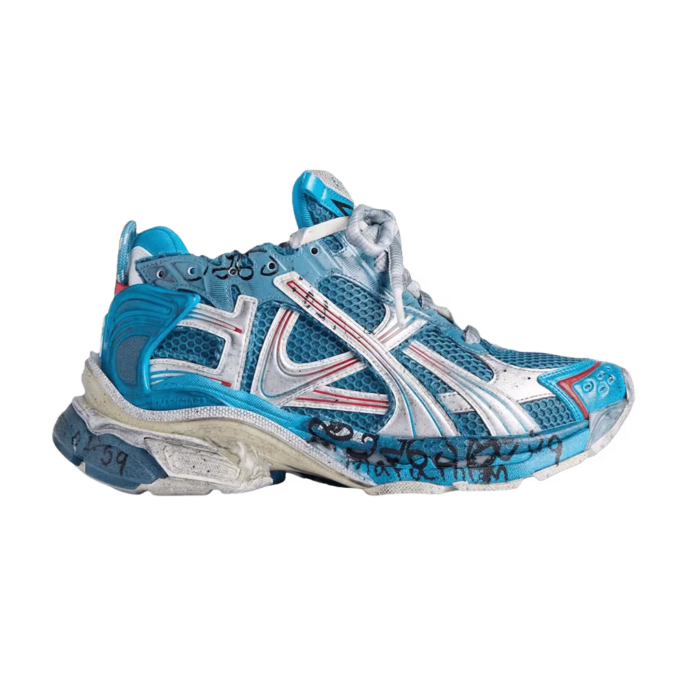 Balenciaga Runner Blue Silver White Red