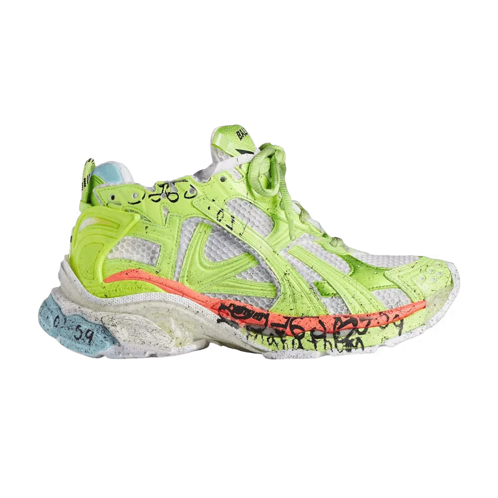 Balenciaga Runner White Flou Yellow Red Blue