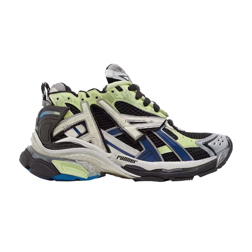 Balenciaga Women's Runner Sneaker Grey Blue Green