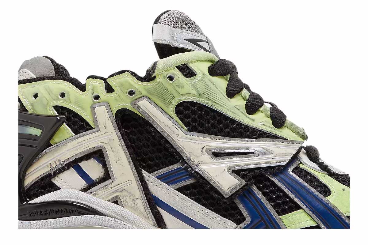 Balenciaga Women's Runner Sneaker Grey Blue Green, view 3