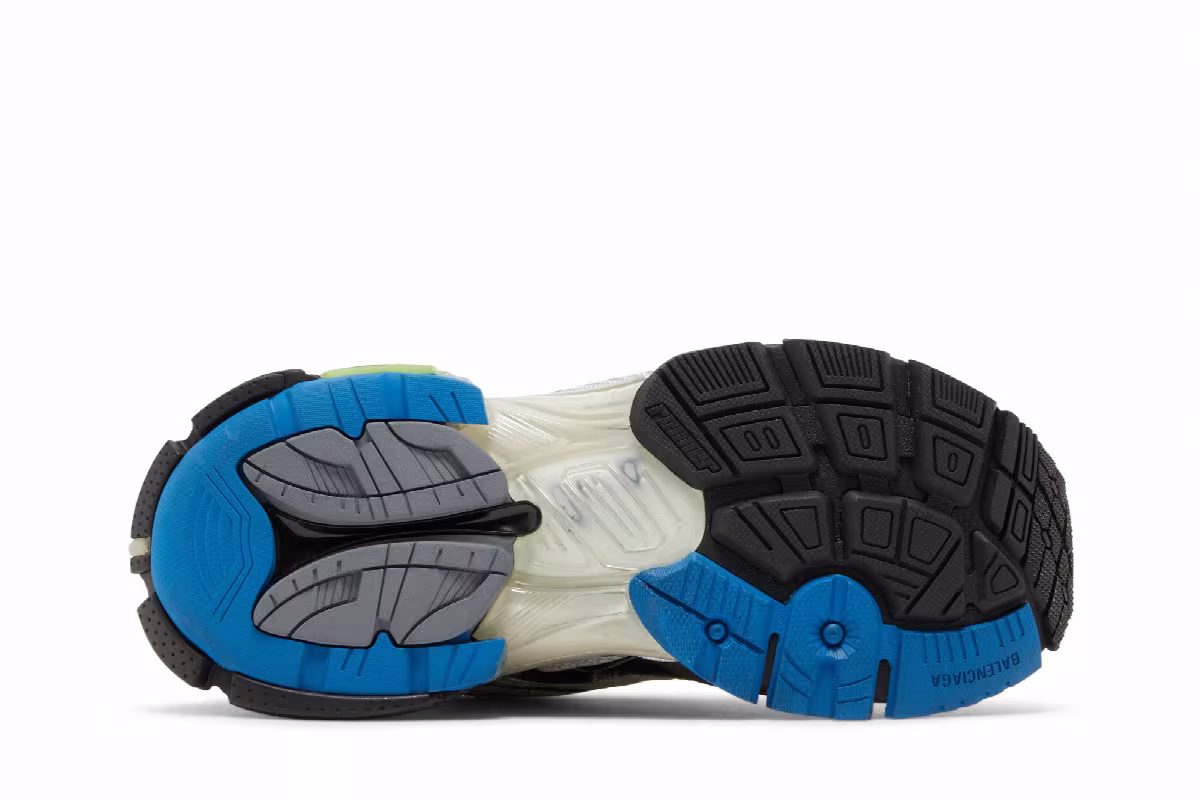 Balenciaga Women's Runner Sneaker Grey Blue Green, view 5