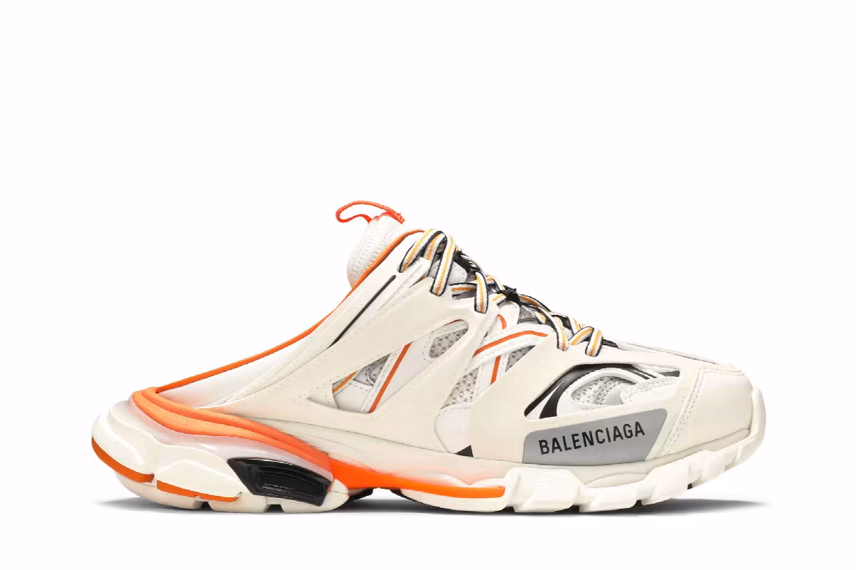 Balenciaga Track Mule White Orange, view 2