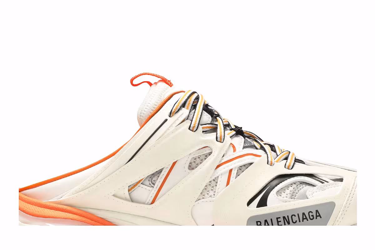Balenciaga Track Mule White Orange, view 3