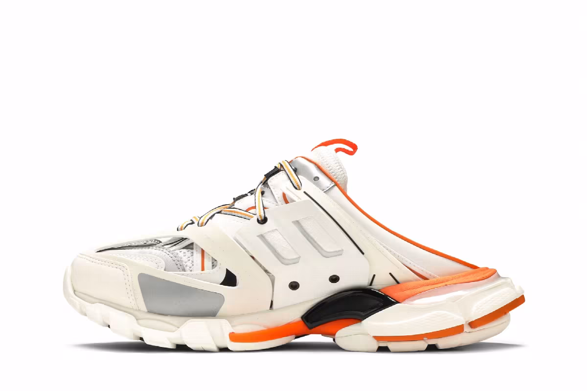 Balenciaga Track Mule White Orange, view 4