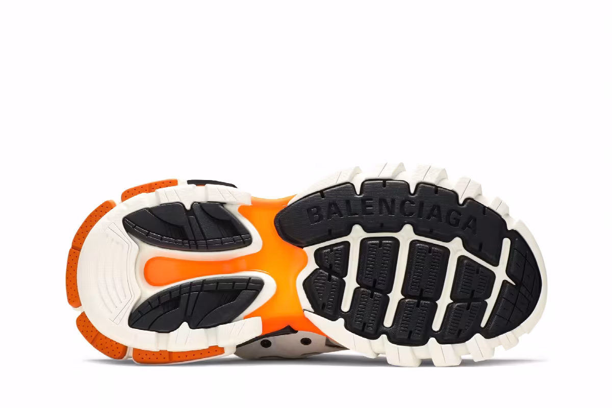 Balenciaga Track Mule White Orange, view 5