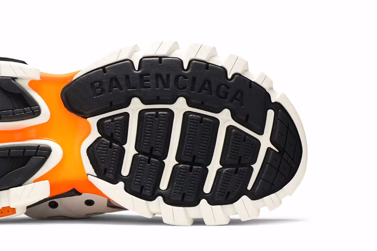 Balenciaga Track Mule White Orange, view 6
