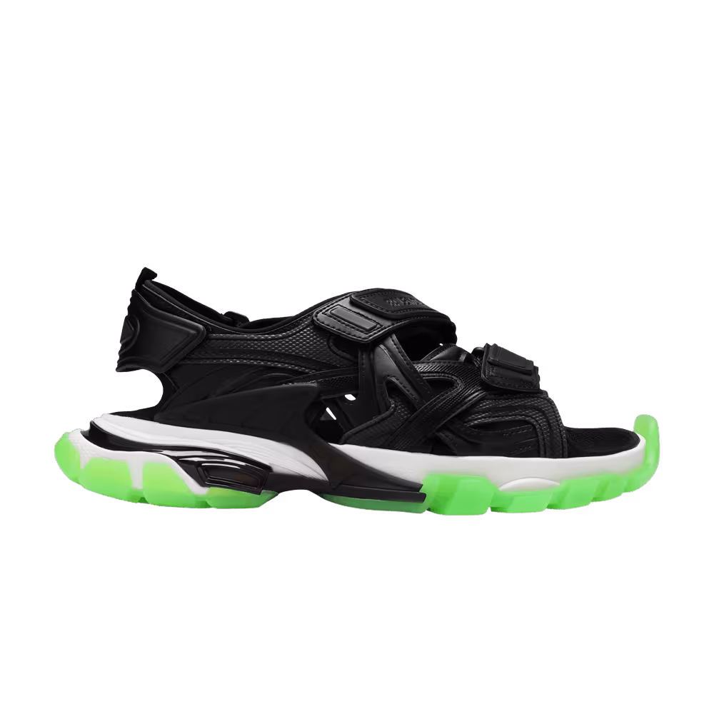 Balenciaga Track Sandal Clearsole - Black Fluo Green