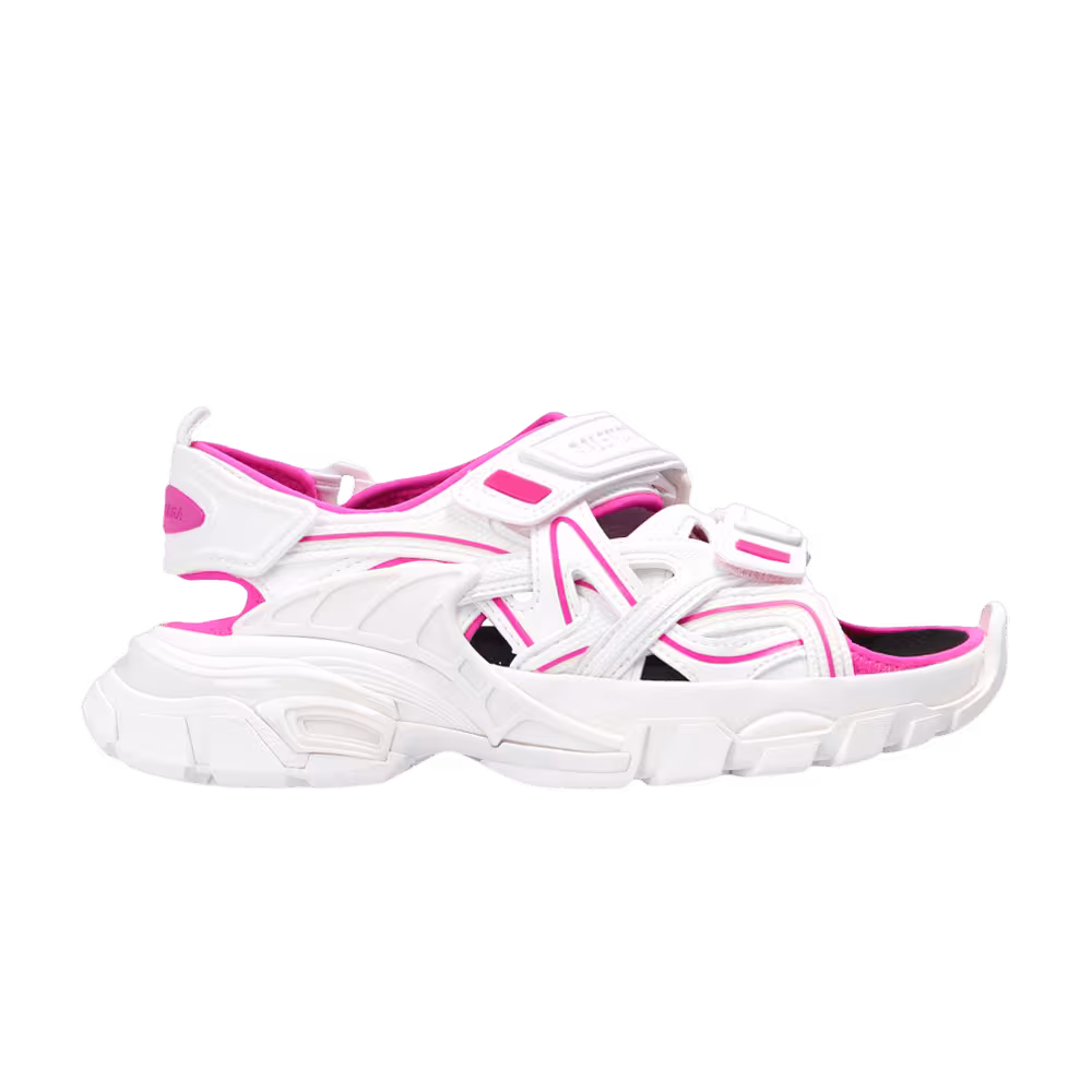 Balenciaga Women's Track Sandal White Fluo Pink