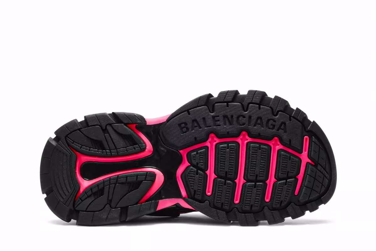 Balenciaga Women's Track Sandal Black Pink, view 5