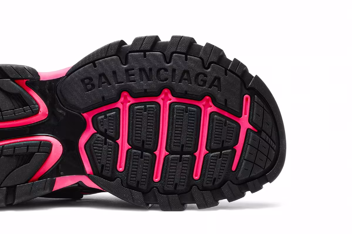 Balenciaga Women's Track Sandal Black Pink, view 6