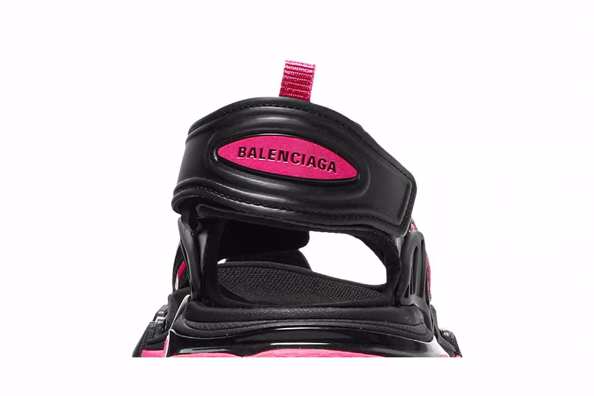 Balenciaga Women's Track Sandal Black Pink, view 8