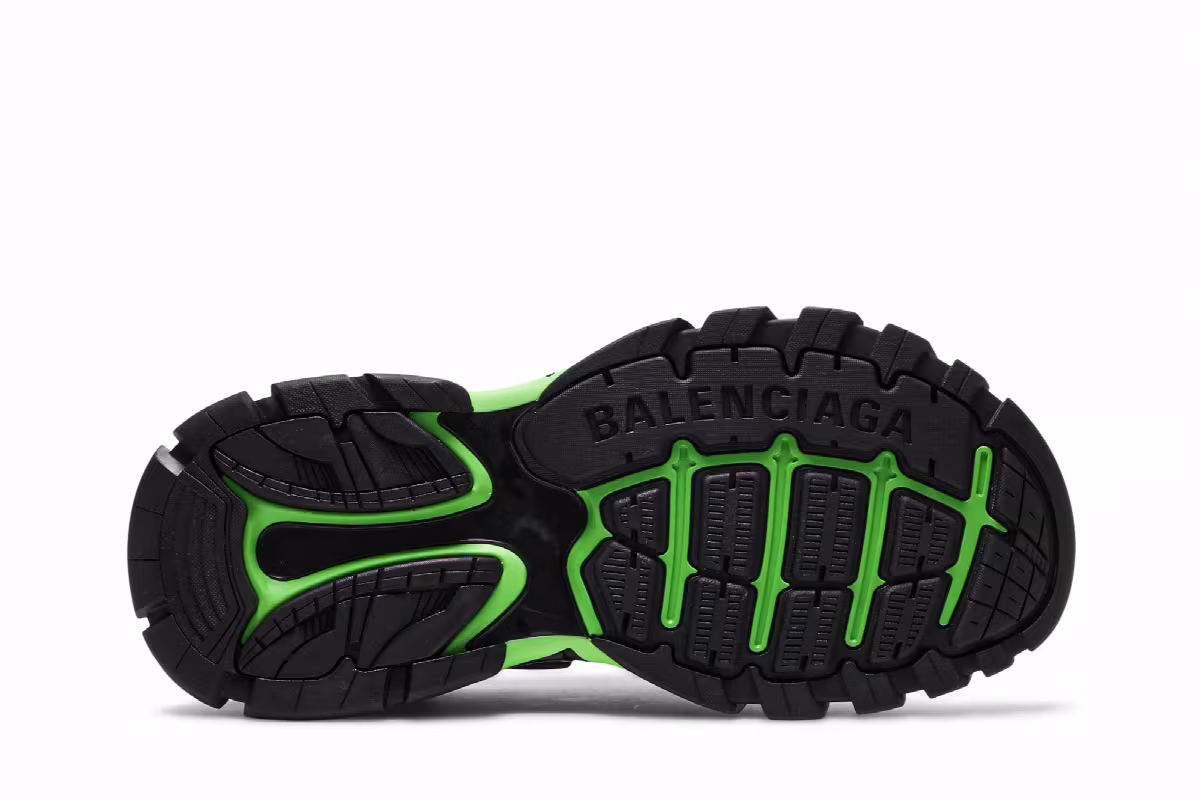 Balenciaga Track Sandal Black Fluo Green, view 5
