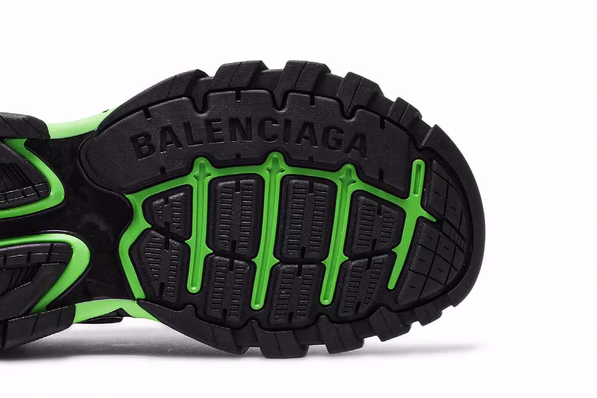 Balenciaga Track Sandal Black Fluo Green, view 6