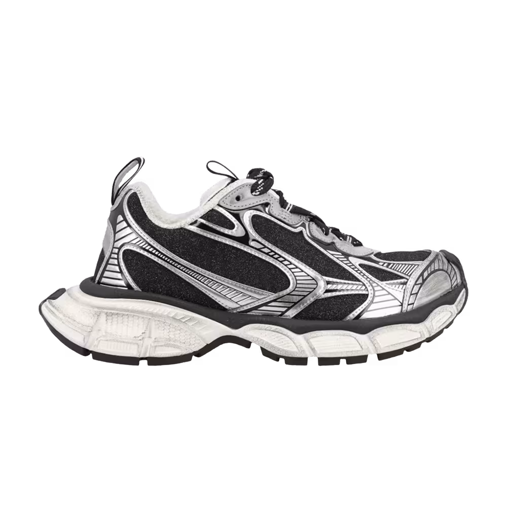 Balenciaga Women's 3XL Lace-Up Black Silver