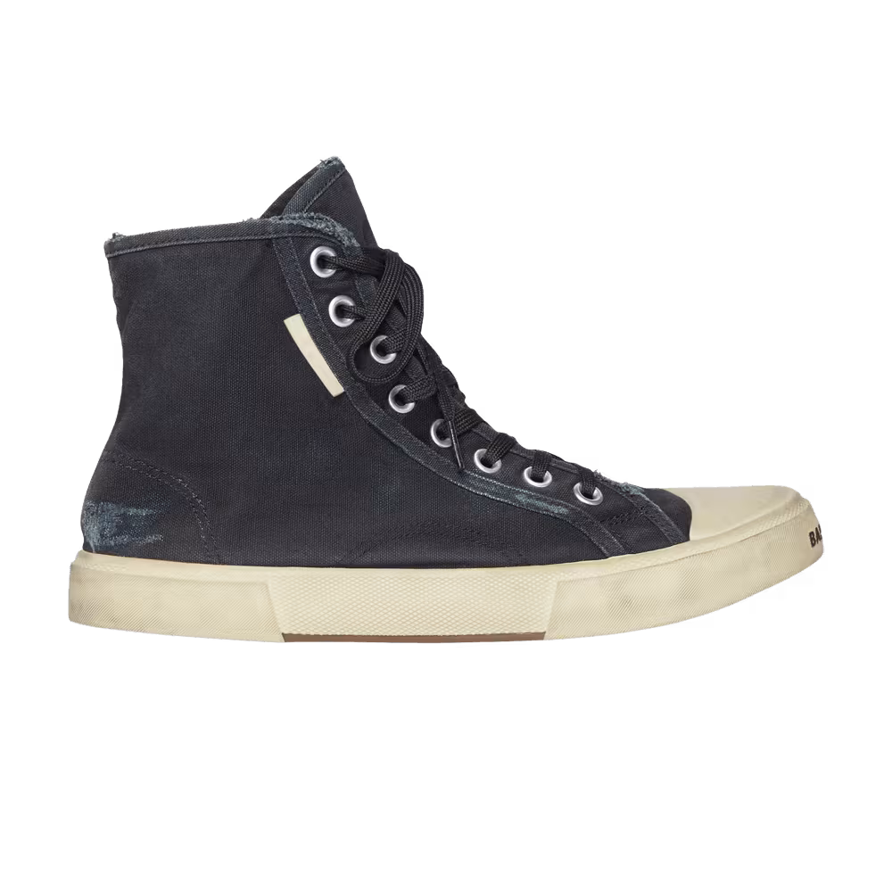 Balenciaga Paris High Destroyed - Black White