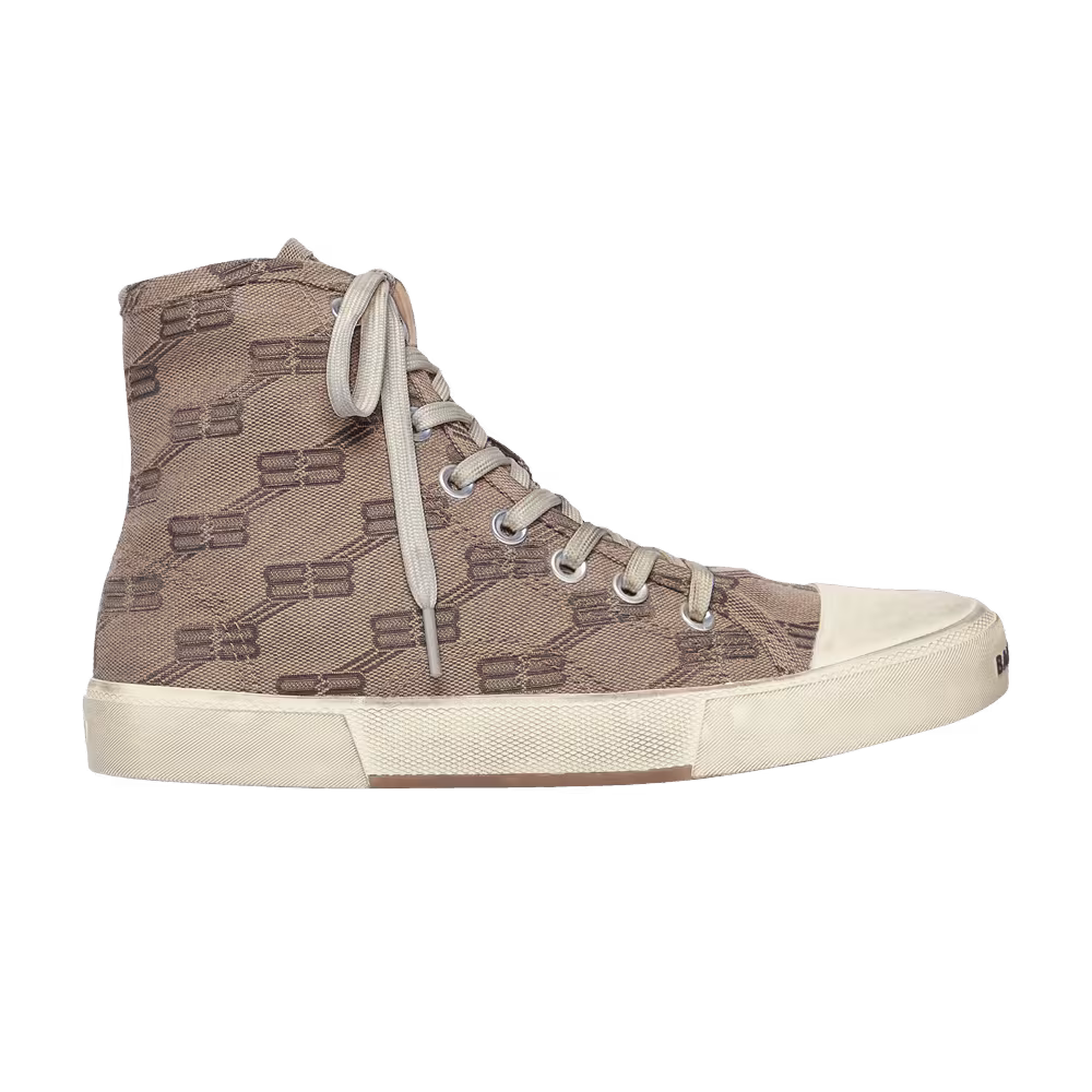 Balenciaga Women's Paris High BB Monogram - Dark Mink Grey