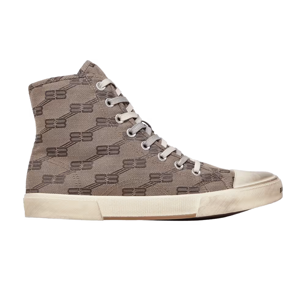 Balenciaga Paris High BB Monogram - Dark Mink Grey
