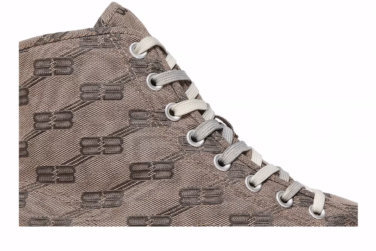 Balenciaga Paris High BB Monogram - Dark Mink Grey, view 3